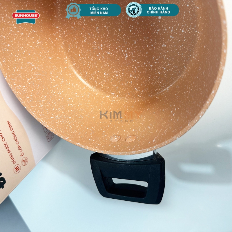 Nồi 18cm Greencook 6 lớp chống dính - vung thủy tinh cường lực